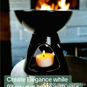 Black Deep Wax‎ & Oil Warmer **Free Organic Non-Toxic Wax Melt With Purchase**